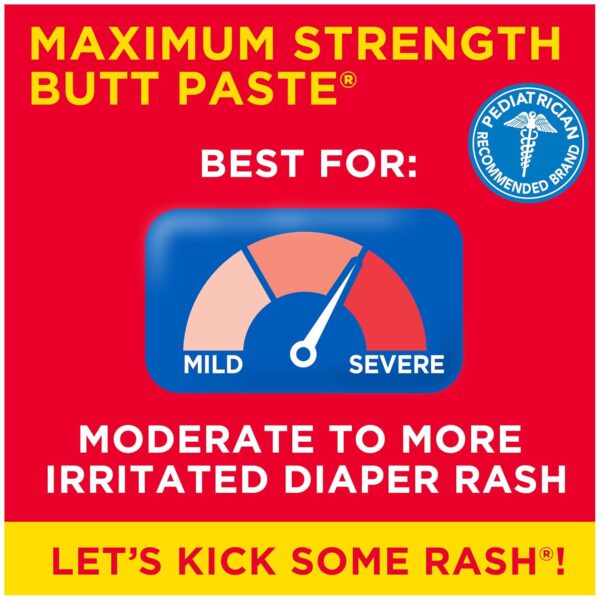 Boudreaux's Butt Paste Maximum Strength Diaper Rash Cream, Ointment for Baby, 2 oz Tube - Image 2